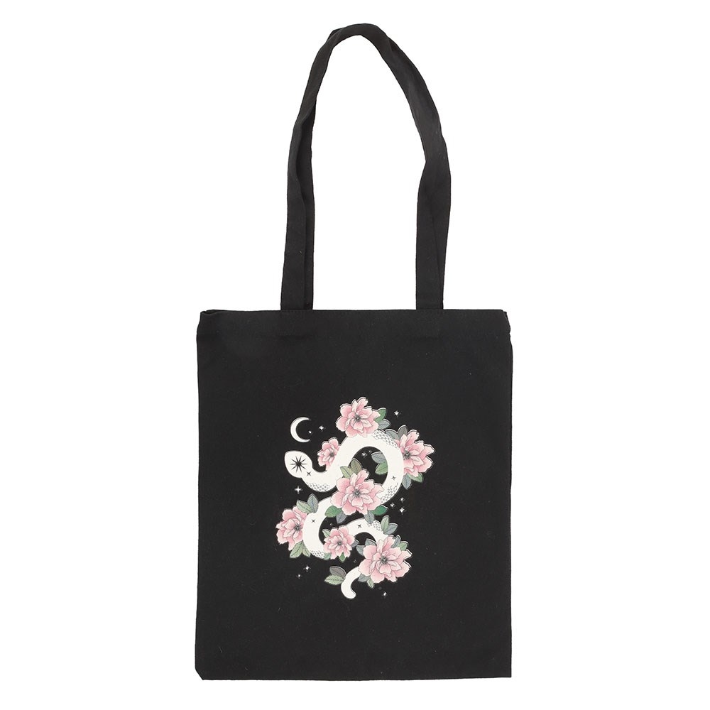 Something Different - Floral Snake Polycotton Sac à main - Noir